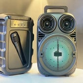 Difuzor Bluetooth de mare putere de 6,5 inchi Square Dance Difuzor portabil de exterior cu microfon LED Subwoofer Coloană de sunet TF USB FM