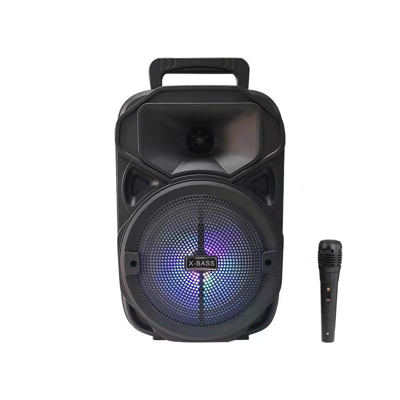 Difuzor Bluetooth de mare putere de 6,5 inchi Square Dance Difuzor portabil de exterior cu microfon LED Subwoofer Coloană de sunet TF USB FM