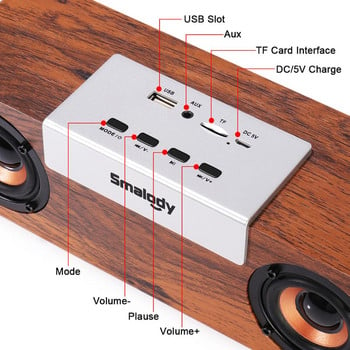 Φορητό HiFi Ασύρματο Bluetooth Ηχείο Επιτραπέζιο Ηχείο MAX Music SoundBar Υποστήριξη TF Card AUX Handsfre for Phone PC