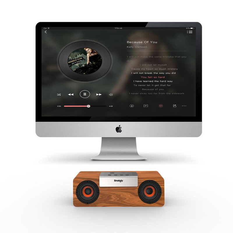 Prenosný HiFi bezdrôtový Bluetooth kompatibilný reproduktor Stolný reproduktor MAX Music SoundBar Podpora TF karty AUX Handsfree pre telefón PC