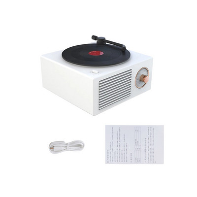 Difuzor turnant USB Bluetooth V5.0 Vinyl Record Player Stereo Vintage Portable Speaker Promotion