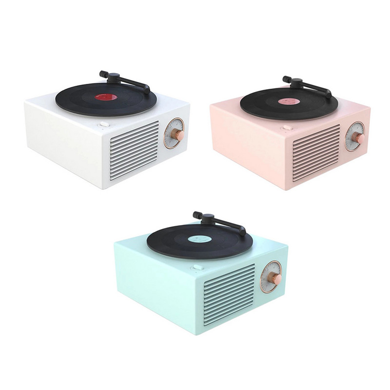 Difuzor turnant USB Bluetooth V5.0 Vinyl Record Player Stereo Vintage Portable Speaker Promotion