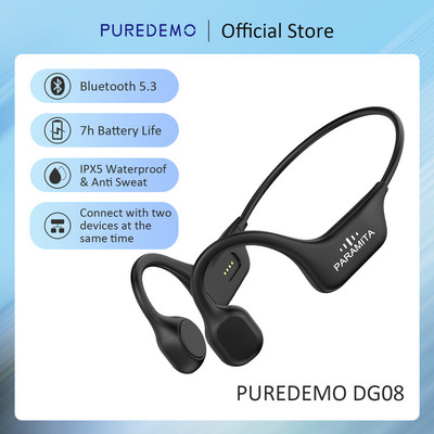 Слушалки с истинска костна проводимост Bluetooth 5.3 Безжични слушалки Водоустойчиви спортни слушалки с микрофон за тренировки Бягане Шофиране