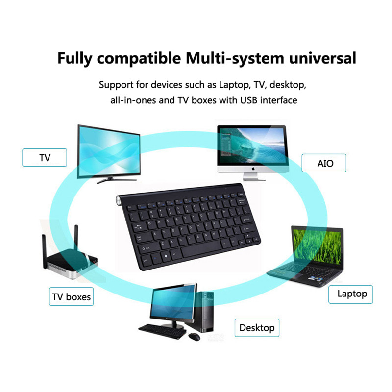 Spaniolă ebraică coreeană thailandeză tastatură wireless mouse combinat 2.4G mini tastatură și mouse portabil fără fir pentru Windows Mac Android