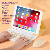 Za iPad Air 5 4 Futrola s držačem za olovke Bežična Bluetooth Hebrejska talijanska tipkovnica Miš za iPad Pro Air 4 8th Funda Cover