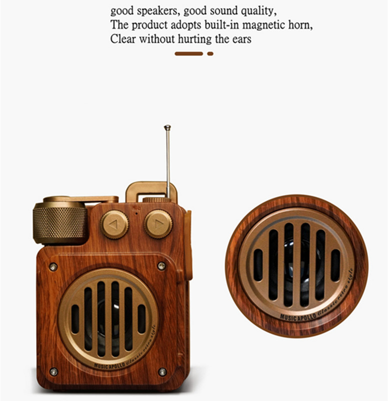 Zene Apollo A6 retro bluetooth hordozható mélynyomó hangszóró mini TF kártya rádió kültéri vezeték nélküli kis acél pisztoly kreatív ajándék
