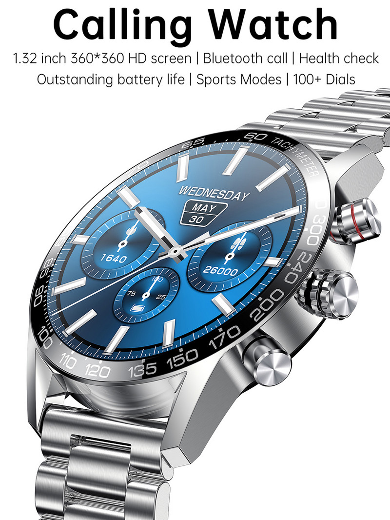 2022 Nou Bluetooth Call Smart Watch pentru bărbați Sport Fitness Tracker Smartwatch impermeabil Ecran HD mare pentru telefon huawei Xiaomi + cutie