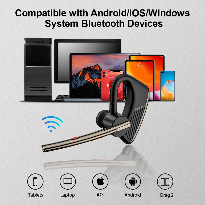 Νέο ακουστικό Bee M50 Bluetooth 5.2 Ασύρματα ακουστικά Ακουστικά με διπλό μικρόφωνο Ακουστικά χωρίς χέρια CVC8.0 Ακουστικά ακύρωσης θορύβου