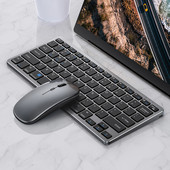 Bluetooth 3 režīmu bezvadu tastatūras un peles kombinācijas Iestatiet klusuma 78/94 taustiņus iPad tastatūras operētājsistēmai IOS Android Windows Phone planšetdators