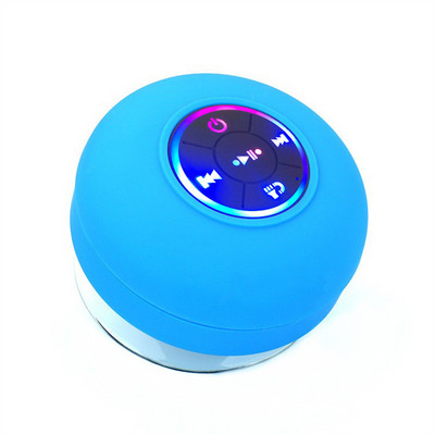 Mini LED Light Αδιάβροχο Ηχείο Bluetooth Μπάνιου, Φορητός ήχος αυτοκινήτου μεγάλης βεντούζας, Απάντηση κλήσεων υποστήριξης