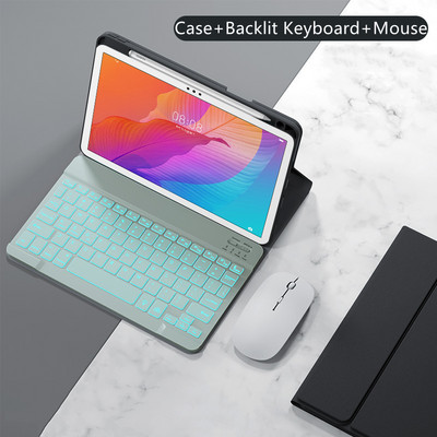 Izgaismots tastatūras korpuss, kas paredzēts Huawei Matepad 11 10.4 T10s T10 S Pro 10.8 MediaPad M6 vāciņam RGB tastatūras peles planšetdatora vāciņš