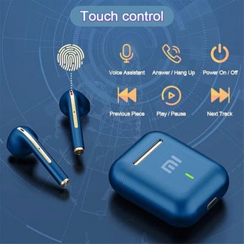 Earbud Tws Безжични Bluetooth слушалки 9D стерео спортни слушалки Игра за поставяне в ухото с микрофон Сензорни слушалки за Android IOS