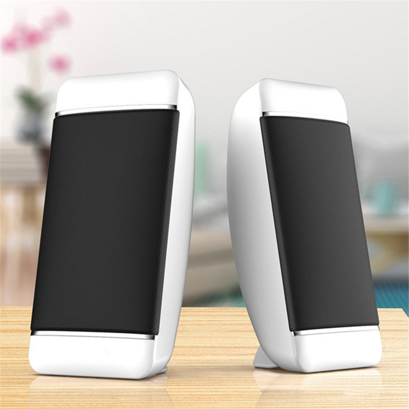 2 buc. Boxe pentru computer cu fir USB + 3,5 mm AUX Mini difuzor pentru PC pentru laptop Difuzoare pentru telefon de birou Difuzoare audio multimedia de 5 W