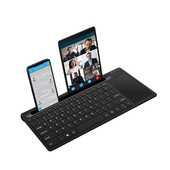 2.4G RF bezvadu tastatūra Bluetooth Teclado portugāļu spāņu arābu iebūvēts slota statīvs iPad tālrunim planšetdatoram klēpjdatoram STB