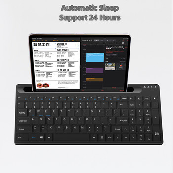 2.4G RF безжична клавиатура Bluetooth Teclado португалски испански арабски вградена стойка за слот за iPad телефон таблет компютър лаптоп STB