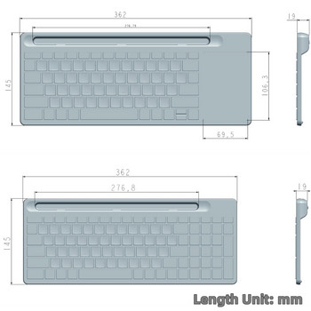 2.4G RF безжична клавиатура Bluetooth Teclado португалски испански арабски вградена стойка за слот за iPad телефон таблет компютър лаптоп STB