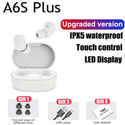 Bežične slušalice TWS slušalica Bluetooth 5.1 Handfree zvučnik s kućištem Mikrofon Gaming Slušni aparat Buds Za Phoness PK A6S