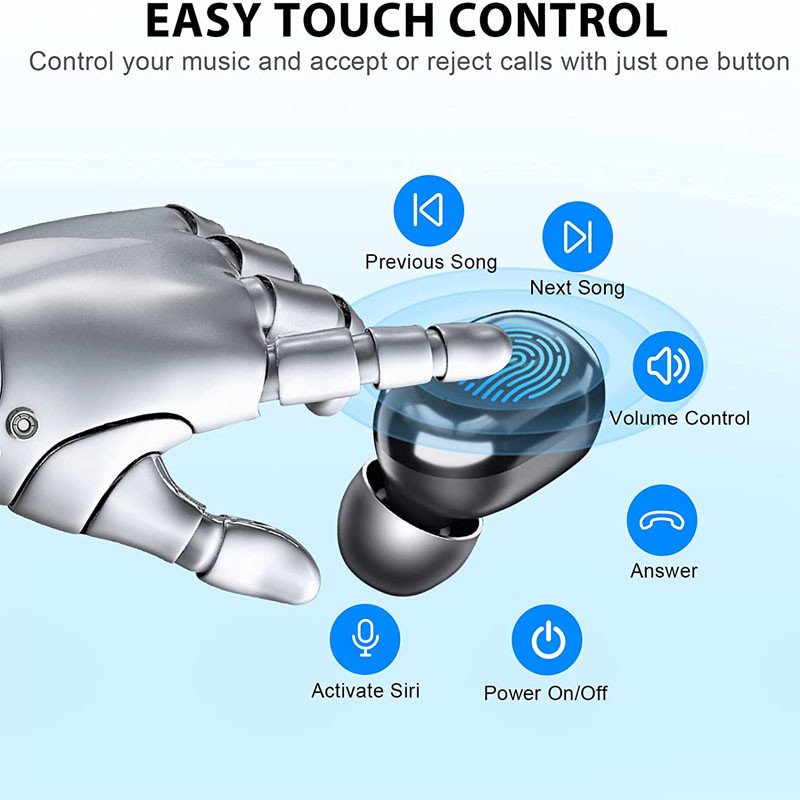 Bezdrôtové slúchadlá TWS slúchadlá Bluetooth 5.1 Handsfree reproduktor s puzdrom, mikrofónom, herné načúvacie prístroje pre Phoness PK A6S