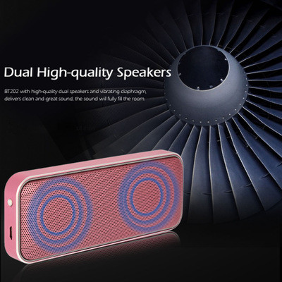 BT202 bežični mini bluetooth zvučnik prijenosni Glazbeni centar metalni stereo zvučnik s podrškom za mikrofon, hands-free vanjski zvučnik