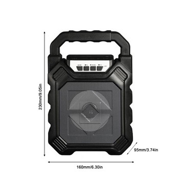 YD-668 Speaker Wireless Portable Boom Box Subwoofer Υποστήριξη Είσοδος μικροφώνου 1200mAh Υπαίθριο ηχείο Θέατρο Μουσικό Σύστημα