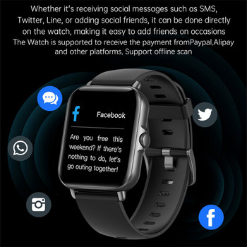 2022 Смарт часовник Bluetooth Call Play Music Smartwatch Фитнес часовник Цифрови спортни водоустойчиви часовници за мъже, жени IOS Android