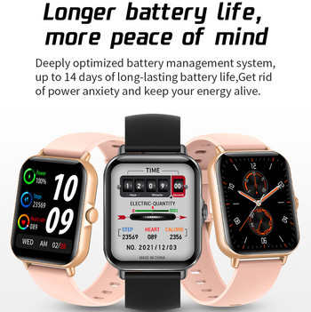 2022 Смарт часовник Bluetooth Call Play Music Smartwatch Фитнес часовник Цифрови спортни водоустойчиви часовници за мъже, жени IOS Android