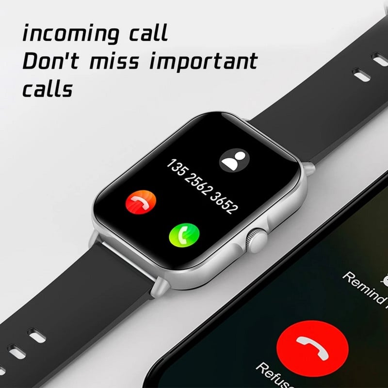 2022 Smart Watch Bluetooth Call Esita muusikat Nutikell Fitness Kell Digitaalne Spordi Veekindlad Kellad Meestele Naistele IOS Android