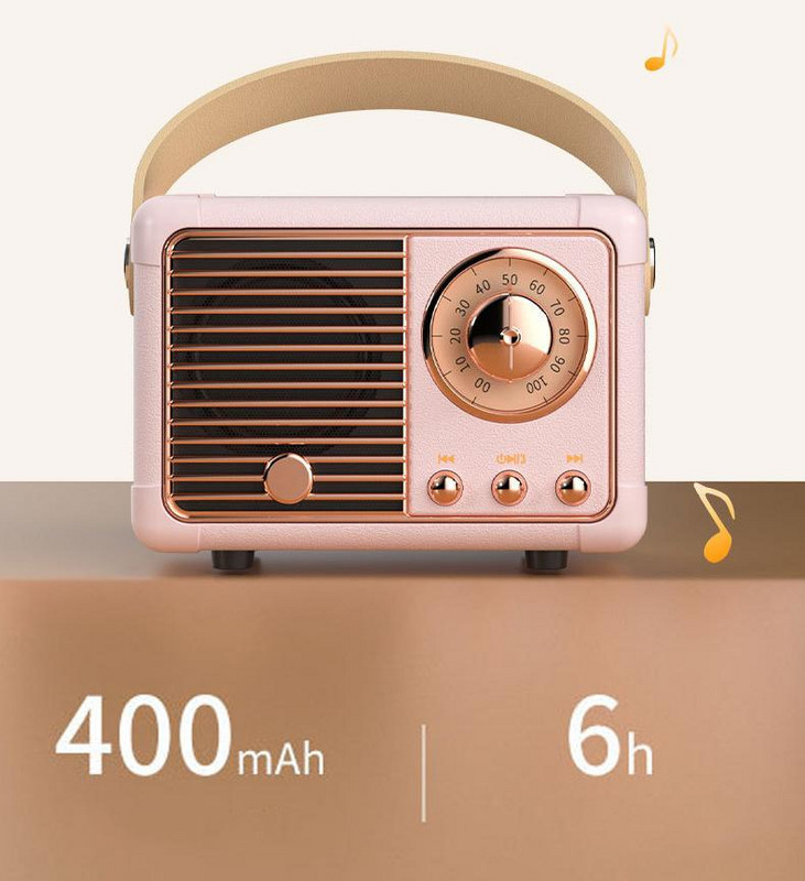 Hm11 Classic Retro ar Bluetooth saderīgs skaļrunis Audio Skaņa Stereo Portatīvie Dekoratīvie Mini ceļojumu mūzikas atskaņotāji Aksesuāri