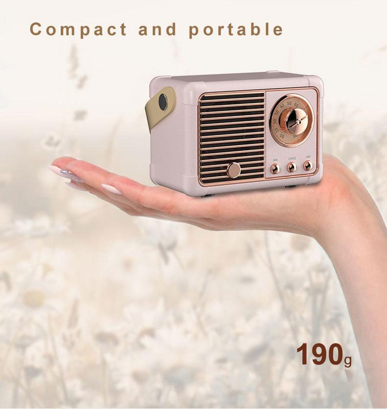 Hm11 Classic Retro ar Bluetooth saderīgs skaļrunis Audio Skaņa Stereo Portatīvie Dekoratīvie Mini ceļojumu mūzikas atskaņotāji Aksesuāri