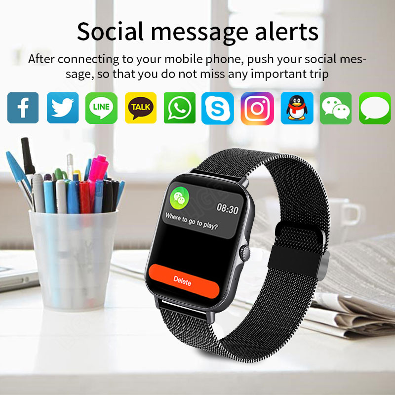 LIGE 2022 Ανδρικό Έξυπνο ρολόι 1,69" Έγχρωμη οθόνη Full Touch Sport Fitness Tracker Bluetooth Call Smart Clock Γυναικείο Smartwatch Men