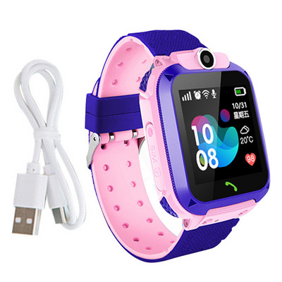 Dječaci Djevojčice Praćenje lokacije Dječji pametni sat Glasovni chat Silikonski daljinski Foto Telefonski poziv Igra Sportski rođendanski poklon Vodootporan