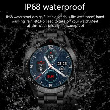 XUESEVEN C2 Иновативен дизайн Стоманен мъжки смарт часовник Интегриран метален дизайн на долния корпус IP68 водоустойчив фитнес смарт часовник