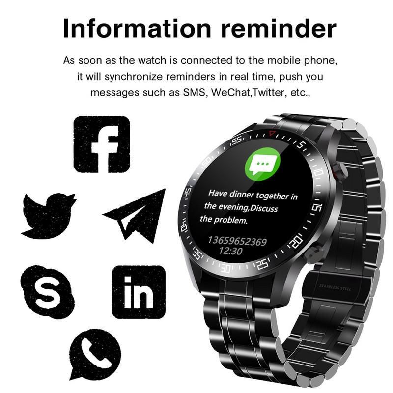 XUESEVEN C2 Inovatívny dizajn Oceľové pánske inteligentné hodinky Integrovaný kovový dizajn spodného puzdra Vodotesné fitness inteligentné hodinky IP68