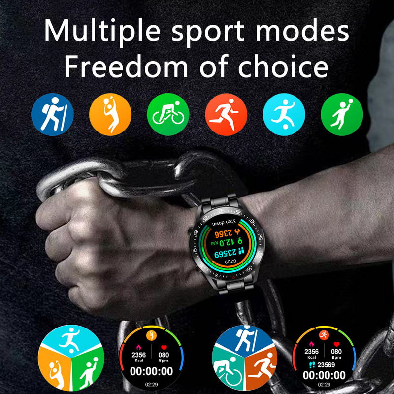 XUESEVEN C2 Inovatívny dizajn Oceľové pánske inteligentné hodinky Integrovaný kovový dizajn spodného puzdra Vodotesné fitness inteligentné hodinky IP68