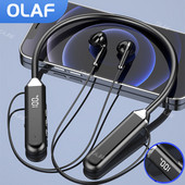 Olaf TWS Magnetic Wireless Headphones Neckband Bluetooth 5.2 Ακουστικά ακουστικών Sports Running Αδιάβροχο Earbud Wireless with MiC