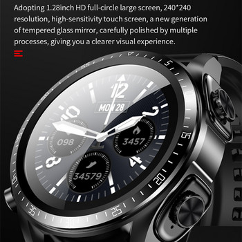JM03 Смарт часовник за мъже Smartwatch Tws 2 в 1 HIFI стерео безжична слушалка Комбинирана Bluetooth телефонно обаждане за Android IOS