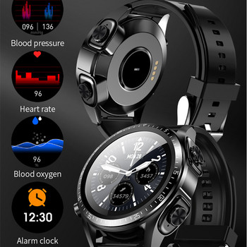 JM03 Смарт часовник за мъже Smartwatch Tws 2 в 1 HIFI стерео безжична слушалка Комбинирана Bluetooth телефонно обаждане за Android IOS