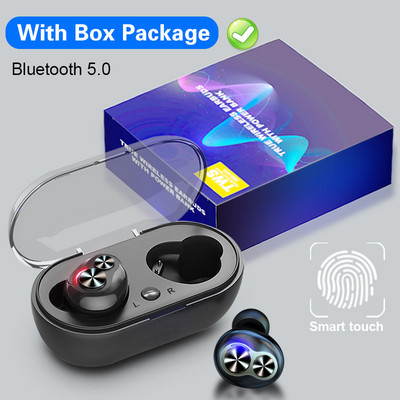 Căști Bluetooth TWS S50 Căști fără fir Căști sport Căști cu bas stereo 9D Cutie de încărcare impermeabilă cu microfon