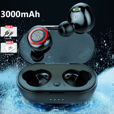 TWS Bluetooth 5.1 austiņas 2200mAh uzlādes kaste Bezvadu austiņas 9D stereo sporta ūdensizturīgas austiņas austiņas ar mikrofonu