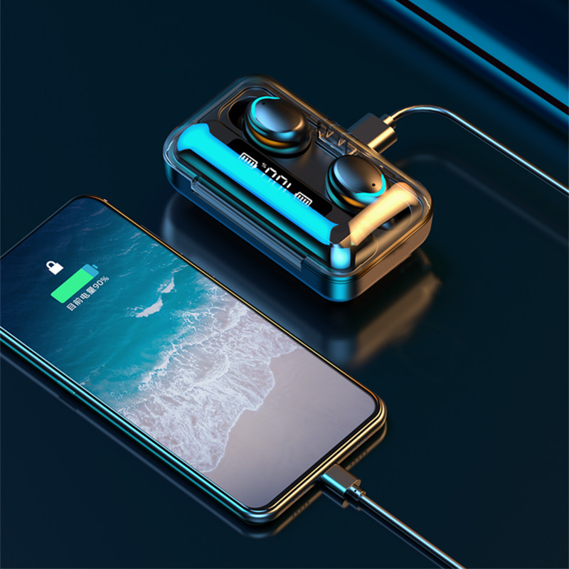 TWS Bluetooth 5.1 austiņas 2200mAh uzlādes kaste Bezvadu austiņas 9D stereo sporta ūdensizturīgas austiņas austiņas ar mikrofonu