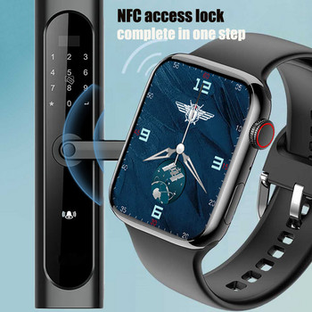 2,0-инчов смарт часовник за мъже, жени, серия 7, 8, монитор за сърдечен ритъм, женски носещ OS Smartwatch, NFC, безжично зареждане, часовници за обаждания+кутия