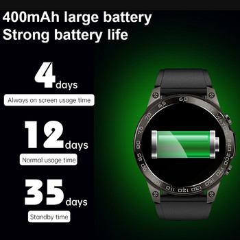 BYSL NFC Smart Watch Bluetooth 5.0 Call 400mAh Батерия IP68 Водоустойчив мъжки Smartwatch AMOLED HD Full Touch Screen Часовници