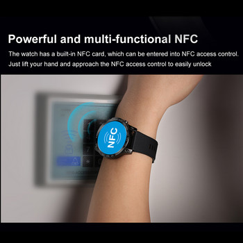 BYSL NFC Smart Watch Bluetooth 5.0 Call 400mAh Батерия IP68 Водоустойчив мъжки Smartwatch AMOLED HD Full Touch Screen Часовници