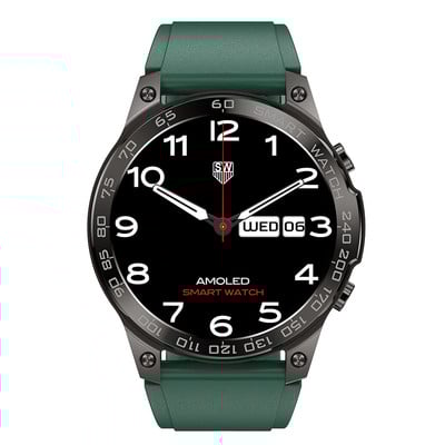 Έξυπνο ρολόι BYSL NFC Bluetooth 5.0 Κλήση 400mAh Μπαταρία IP68 Αδιάβροχο Ανδρικό Smartwatch AMOLED HD Ρολόγια με πλήρη οθόνη αφής