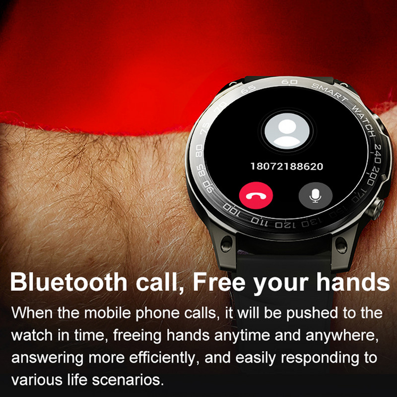 Έξυπνο ρολόι BYSL NFC Bluetooth 5.0 Κλήση 400mAh Μπαταρία IP68 Αδιάβροχο Ανδρικό Smartwatch AMOLED HD Ρολόγια με πλήρη οθόνη αφής