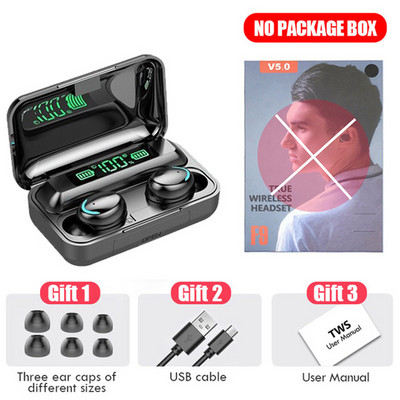 Originalne F9 Fone Bluetooth slušalice 3000mAh kutija za punjenje bežične slušalice 9D stereo sportske slušalice s mikrofonom