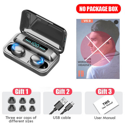 Originalne F9 Fone Bluetooth slušalice 3000mAh kutija za punjenje bežične slušalice 9D stereo sportske slušalice s mikrofonom