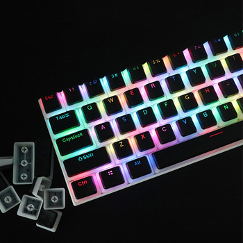 104 клавиша PBT Pudding Keycaps Двуцветен инжекционен OEM профил Направи си сам игрална механична клавиатура Keycap за Gateron Cherry MX Switch