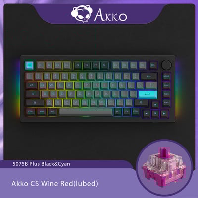 Akko 5075B Plus V2 75% Hot Swappable RGB mehanička gaming tipkovnica s više načina rada 2,4 GHz bežična/USB Type-C/Bluetooth 5.0