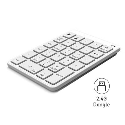 Tastatură numerică Tastatură Bluetooth 2.4G Pad numeric fără fir Baterie portabilă AAA pentru Android Windows Laptop Telefon Tabletă